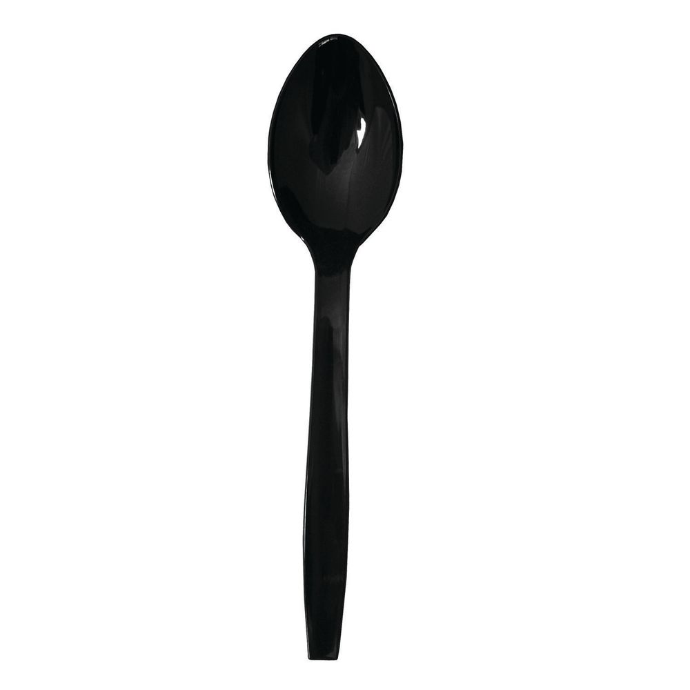 Northwest Enterprises Party Essentials Black Serving Spoon, 9 inch -- 100 per case