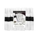 Northwest Enterprises Party Essentials Napkin Roll with Silver Cutlery Box Set -- 300 set per case
