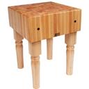 John Boos Useful Gray Stain Base Maple AB Butcher Block Table, 24 x 18 x 10 inch.