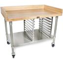 John Boos Oil Finish Maple Top Bakery Prep Work Table with 4 inch Coved Riser, 72 x 30 inch.