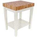 John Boos Maple Useful Gray Stain Base Chefs Block with Shelf, 30 x 24 x 4 inch.