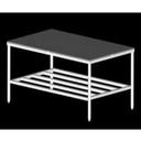 John Boos Additional Intermediate Stainless Steel Lower Dunnage Shelf, 36 x 30 inch.