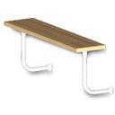 John Boos Oil Finish L Hard Rock Maple Steam Table Boards with Adjustable Stainless Steel Support Arm, 72 x 8 x 1.25 inch.