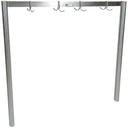 John Boos Table Mount Single Bar Stainless Steel Pot Rack, 120 inch.