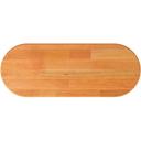 John Boos Tuff Var Finish Oval Blended Cherry Butcher Block Top, 60 x 42 x 1.5 inch.