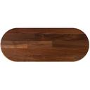 John Boos Tuff Var Finish Blended Walnut Oval Butcher Block Top, 48 x 42 x 1 1/2 inch.