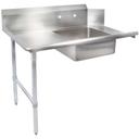 John Boos 16 Gauge Stainless Steel Soiled Dishtable with Galvanized Left Leg, 84 inch.