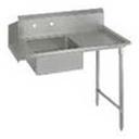 John Boos 16 Gauge Stainless Steel Soiled Dishtable with Right Leg, 72 inch.