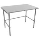 John Boos 16 Gauge Stainless Steel Flat Top Work Table with Galvanized Base and Bracing, 72 x 30 inch.