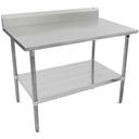 John Boos 16 Gauge Stainless Steel Work Table with Galvanized Base and Shelf, 72 x 30 inch.