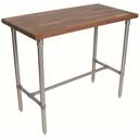 John Boos Cucina Classico in Walnut Utility Table with Locking Casters, 48 x 30 x 40 inch.