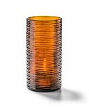 Hollowick Typhoon Dark Amber Spun Glass Large Cylinder Lamp, 6 5/8 x 3 1/8 x 3 1/8 inch.