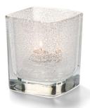 Hollowick Tetra Clear Jewel Square Glass Votive Lamp, 3 1/2 x 3 x 3 inch.