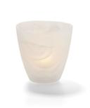 Hollowick Wysp Satin Crystal Glass Votive, 3 1/2 x 3 3/4 x 3 3/4 inch.
