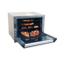 Cadco Half Size Medium Duty 4 Shelf Manual Control Stainless Steel Pizza Convection Oven, 23 5/8 x 18 5/8 x 23 3/4 inch