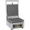 Equipex Roller Grill Cast Iron Smooth Top 120 Volt Electric Panini Grill, 14 x 14 inch