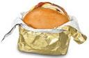 Bagcraft Gold Foil and Paper Honeycomb Insulated Wrap Bag, 10.5 x 14 inch - 500 count per pack -- 4 packs per case