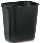 Rubbermaid Medium Black Wastebasket, 28 Quart