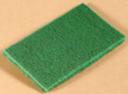 ACS Green Medium Duty General Purpose Scouring Pad, 6 x 9 inch - 10 count per pack -- 6 packs per case