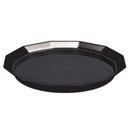 Service Ideas Stackable Small Black Onyx Finish 12 Panel Non-Slip Removable Insert Tray