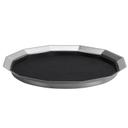 Service Ideas Stackable Medium Brushed Finish 12 Panel Non-Slip Removable Insert Tray