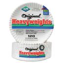 AJM Packaging Corporation Gold Label White Original Heavyweights Coated Paper Plates, 9 inch Dia - 120 per pack -- 8 packs per case