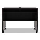 Alera Valencia Series Woodgrain Laminate Rectangular Espresso Mobile Workstation Desk, 42 x 24 x 29 1/2 inch
