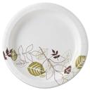 Dixie Pathways Soak Proof Shield Medium Weight Green with Burgundy Paper Plate, 8 1/2 inch -- 1000 per case