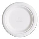 Eco-Products Natural White Renewable and Compostable Sugarcane Plate, 6 inch Dia. -- 1000 per case