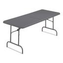 Iceberg IndestrucTables Too 1200 Series Charcoal Bi Fold Table, 60 x 30 x 29 inch