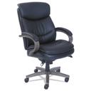 La-Z-Boy Black Seat and Back Woodbury High-Back Executive Chair with Weathered Gray Base, Supports up to 300 Pound