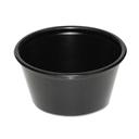 Pactiv Black Plastic Souffle Cup, 2 Ounce - 200 per pack -- 12 packs per case