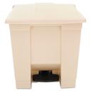 Rubbermaid Commercial Beige Plastic Square Indoor Utility Step On Waste Container, 8 Gallon