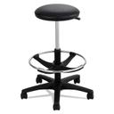 Safco Vinyl Black Seat and Back Extended-Height Lab Stool with Black Base, 32 x 22 x 22 inch