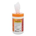 2XL White Food Service No Rinse Surface Sanitizing Wipes, 8 x 6 inch - 100 per roll -- 6 rolls per case