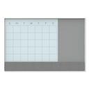 U Brands Month View 3 in 1 Magnetic Glass Dry Erase Combo Board, 36 x 24 inch