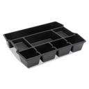 Universal Plastic Black High Capacity Drawer Organizer, 14 7/8 x 11 7/8 x 2 1/2 inch