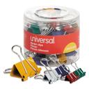 Universal Assorted Sizes and Colors Binder Clip in Dispenser Tub, 0.25 x 0.38 x 0.63 inch - 30 count per pack -- 1 pack per case