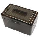 Universal Plastic Translucent Black Index Card Box, 5.63 x 3.25 x 3.75 inch - 2 per pack -- 1 pack per case