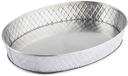 Tablecraft Lattice Collection Stainless Steel Oval Platter, 12 x 9 x 2.125 inch