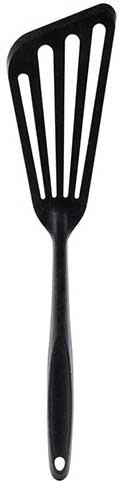 Tablecraft Black Silicone and Stainless Steel Fish Turner, 13.75 inch Length