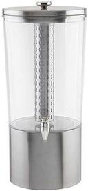 Tablecraft Single Stainless Steel Upscale Beverage Dispenser with Tritan Plastic and Nickel Plated ABS Faucet, 4.5 Gallon Capacity