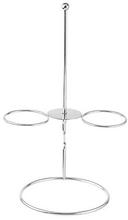 Tablecraft Mirror Finish Stainless Steel Onion Ring Serving Tower with Ramekin Holders, 4 x 4 x 7 inch