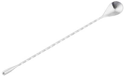 Tablecraft 18/8 Stainless Steel Brushed Finish Bar Spoon, 12 inch
