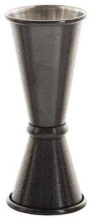 Tablecraft 18/8 Stainless Steel Black Acid Etch Finish Japanese Jigger, 1 Ounce / 2 Ounce Capacity
