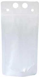 Tablecraft 10 Ounce Polyethylene To-Go Beverage Pouch, 100 count