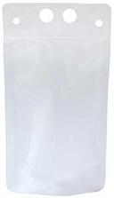 Tablecraft Polyethylene To-Go Beverage Pouch, 32 Ounce - 100 count per pack -- 1 pack per case.