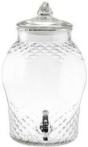Tablecraft Decorative Clear Glass Beverage Dispenser, 2 Gallon