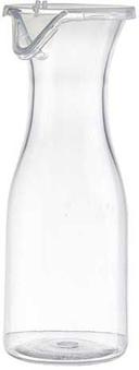 Tablecraft Clear Polycarbonate Carafe with Polypropylene Lid, 19 Ounce Capacity