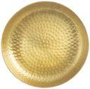 Tablecraft Crackle Pattern Gold Powder Coated Finish Round Platter, 8.5 inch